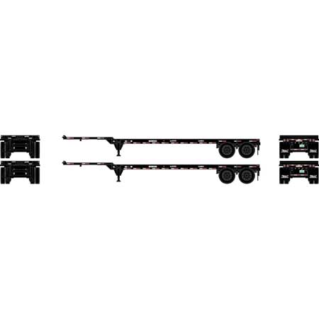 Athearn 14290 HO Scale 40' Container Chassis TRAC Intermodal TLXZ 2 Pack