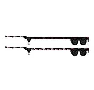 Athearn 14290 HO Scale 40' Container Chassis TRAC Intermodal TLXZ 2 Pack