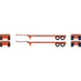 Athearn 14298 HO Scale 40' Container Chassis Genstar GCEX 2 Pack