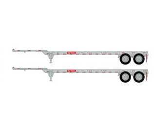 Athearn 14299 HO Scale 40' Container Chassis K Line KKLZ 2 Pack