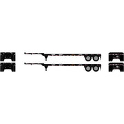 Athearn 14300 HO Scale 40' Container Chassis Mitsui OSK Lines TLXZ 2 Pack