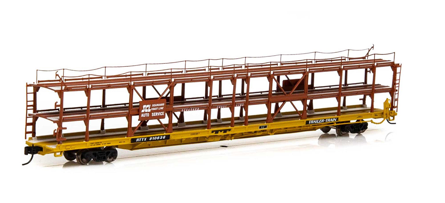 Athearn 14417 N Scale F89-F Tri-level Auto Rack Seaboard Coast Line SCL RTTX 910636