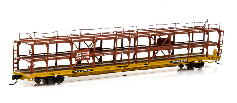 Athearn 14418 N Scale F89-F Tri-level Auto Rack Seaboard Coast Line SCL RTTX 910655