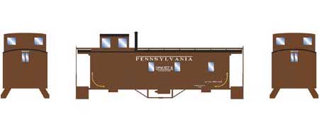 Athearn 14459 N Scale 30' 3 Window Caboose Pennsylvania PRR 980174