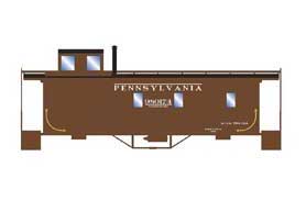 Athearn 14459 N Scale 30' 3 Window Caboose Pennsylvania PRR 980174