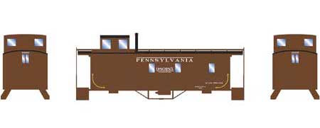 Athearn 14460 N Scale 30' 3 Window Caboose Pennsylvania PRR 980185