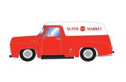 Athearn 14686 HO Scale 1955 Ford F-100 Panel Truck Superfood Market