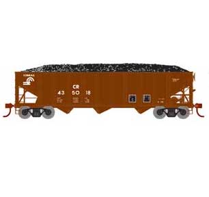 Athearn 15150 HO Scale 40' 3 Bay Ribbed Hopper with Load Conrail CR 435018