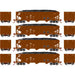 Athearn 15152 HO Scale 40' 3 Bay Ribbed Hopper with Load Conrail CR 4 Pack #2