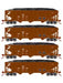 Athearn 15152 HO Scale 40' 3 Bay Ribbed Hopper with Load Conrail CR 4 Pack #2