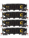 Athearn 15154 HO Scale 40' 3 Bay Ribbed Hopper with Load Chessie System B&O 4 Pack #1