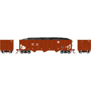 Athearn 15156 HO Scale 40' 3 Bay Ribbed Hopper with Load BNSF 4 Pack 618002