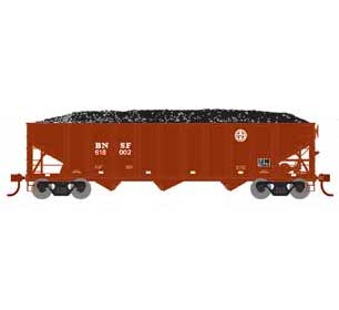 Athearn 15156 HO Scale 40' 3 Bay Ribbed Hopper with Load BNSF 4 Pack 618002Athearn 15156 HO Scale 40' 3 Bay Ribbed Hopper with Load BNSF 4 Pack 618002