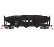Athearn 15162 HO Scale 40' 3 Bay Ribbed Hopper with Load Norfolk & Western N&W 28810