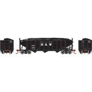 Athearn 15162 HO Scale 40' 3 Bay Ribbed Hopper with Load Norfolk & Western N&W 28810