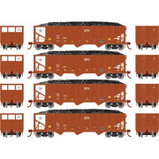 Athearn 15167 HO Scale 40' 3 Bay Ribbed Hopper with Load Canadian National CC 4 Pack #2