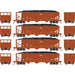 Athearn 15167 HO Scale 40' 3 Bay Ribbed Hopper with Load Canadian National CC 4 Pack #2