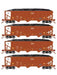 Athearn 15167 HO Scale 40' 3 Bay Ribbed Hopper with Load Canadian National CC 4 Pack #2