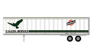 Athearn 15517 HO Scale 45' Trailer Chicago & Northwestern Falcon Service CNWZ 208057