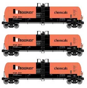 Athearn 15918 HO Scale RTC 20,900 Gallon Acid Tank Car RTMX 3 Pack