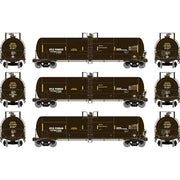 Athearn 15922 HO Scale RTC 20,900 Gallon Acid Tank Car Black UTLX 3 Pack