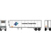 Athearn 16075 HO Scale 40' Fruehauf Z-Van Reefer Trailer Leaseway IMSZ 470145