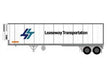 Athearn 16075 HO Scale 40' Fruehauf Z-Van Reefer Trailer Leaseway IMSZ 470145