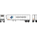Athearn 16076 HO Scale 40' Fruehauf Z-Van Reefer Trailer Leaseway IMSZ 470160