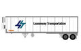 Athearn 16076 HO Scale 40' Fruehauf Z-Van Reefer Trailer Leaseway IMSZ 470160
