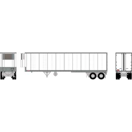 Athearn 16083 HO Scale 40' Fruehauf Z-Van Reefer Trailer Smooth Side Unlettered
