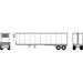 Athearn 16083 HO Scale 40' Fruehauf Z-Van Reefer Trailer Smooth Side Unlettered