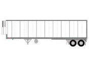Athearn 16083 HO Scale 40' Fruehauf Z-Van Reefer Trailer Smooth Side Unlettered
