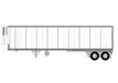 Athearn 16083 HO Scale 40' Fruehauf Z-Van Reefer Trailer Smooth Side Unlettered