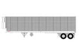 Athearn 16084 HO Scale 40' Fruehauf Z-Van Reefer Trailer Beaded Side Unlettered