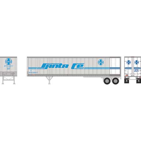 Athearn 16085 HO Scale 45' Fruehauf Z-Van Trailer "Primed for Grime" Santa Fe SFTZ 253417