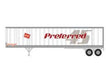 Athearn 16095 HO Scale 45' Fruehauf Z-Van Trailer Milwaukee Road Preferred MILZ 251034