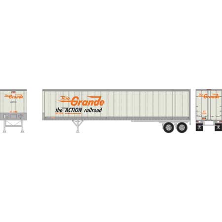 Athearn 16098 HO Scale 45' Fruehauf Z-Van Trailer Rio Grande "Action Road" RGTZ 230086