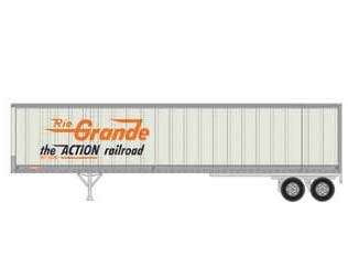 Athearn 16098 HO Scale 45' Fruehauf Z-Van Trailer Rio Grande "Action Road" RGTZ 230086