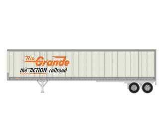 Athearn 16099 HO Scale 45' Fruehauf Z-Van Trailer Rio Grande "Action Road" RGTZ 230097