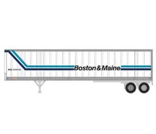Athearn 16107 HO Scale 45' Fruehauf Z-Van Trailer Boston & Maine BMZ 250123