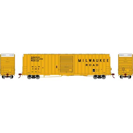 Athearn 16116 HO Scale FMC 60' Double Door Hi-Cube Boxcar Milwaukee Road MILW 4220