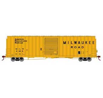 Athearn 16116 HO Scale FMC 60' Double Door Hi-Cube Boxcar Milwaukee Road MILW 4220