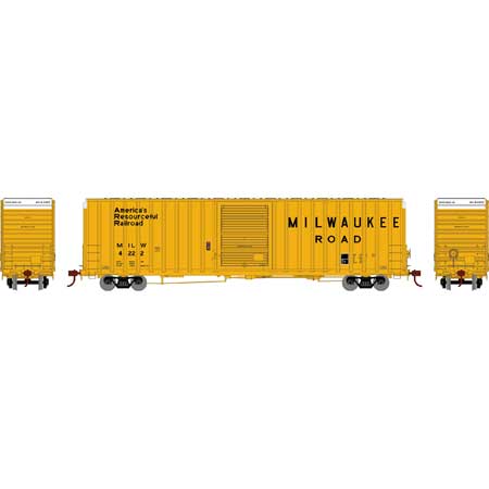 Athearn 16117 HO Scale FMC 60' Double Door Hi-Cube Boxcar Milwaukee Road MILW 4222