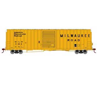 Athearn 16117 HO Scale FMC 60' Double Door Hi-Cube Boxcar Milwaukee Road MILW 4222