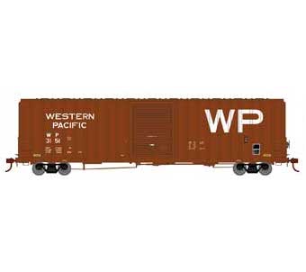 Athearn 16124 HO Scale FMC 60' Double Door Hi-Cube Boxcar Western Pacific WP 3151
