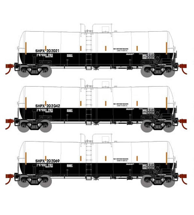 Athearn 16357 HO Scale 16k Clay Slurry Tank Car SHPX 3 Pack #1