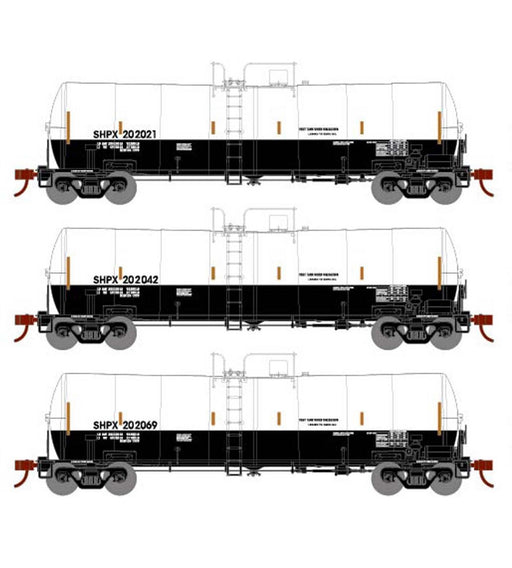 Athearn 16357 HO Scale 16k Clay Slurry Tank Car SHPX 3 Pack #1