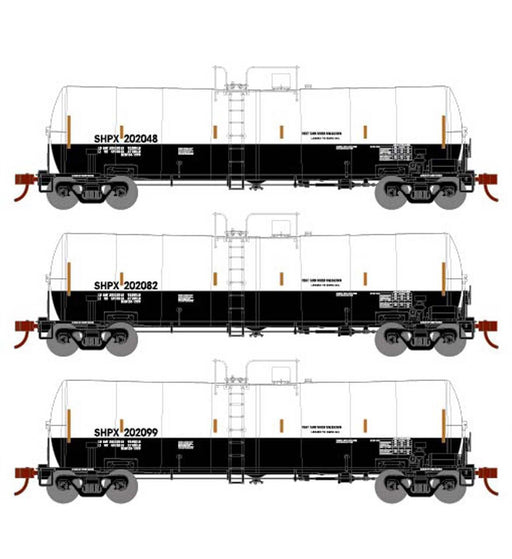 Athearn 16358 HO Scale 16k Clay Slurry Tank Car SHPX 3 Pack #2