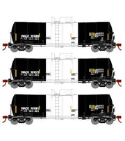Athearn 16366 HO Scale 16k Clay Slurry Tank Car PCS WACX 3 Pack #2