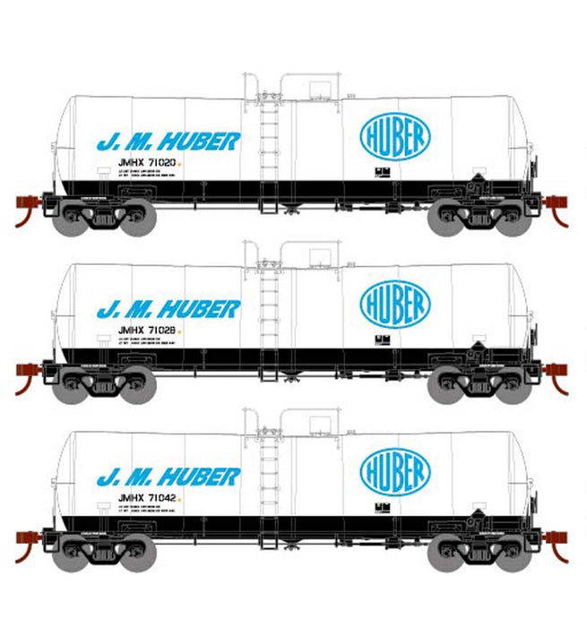 Athearn 16369 HO Scale 16k Clay Slurry Tank Car J.M. Huber JMHX 3 Pack #1